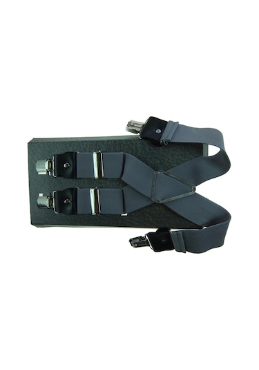 Gri Renkli Pantolon Askısı 4 Klipsli Gri