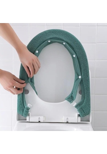 Novahub Yeşil Kalınlaşmış Klozet Kapağı Yumuşak Klozet Pedi Evrensel Tuvalet Closestool Mat Banyo Aksesuarları Yeşil
