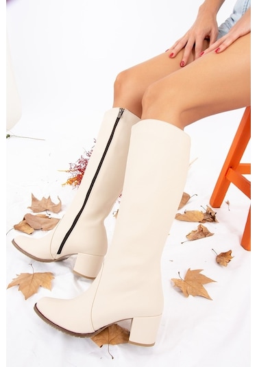 Fox Shoes Bej Kadın Çizme A654252709