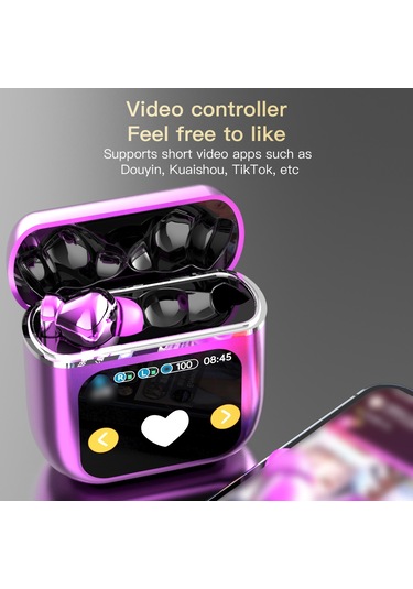 Fosenze Se 60 İç Kulaklıklı Bluetooth Kulaklık Mor - Anc Gürültü Azaltma, Dokunmatik Ekran, 6 Saat Kullanim Süresi, 1.5 Saat Şarj