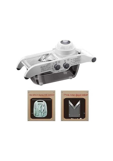 Dancemonkey Ev Mutfak Dilimleyici, Gümüş, 5-in-1 Fonksiyonlu Gümüş