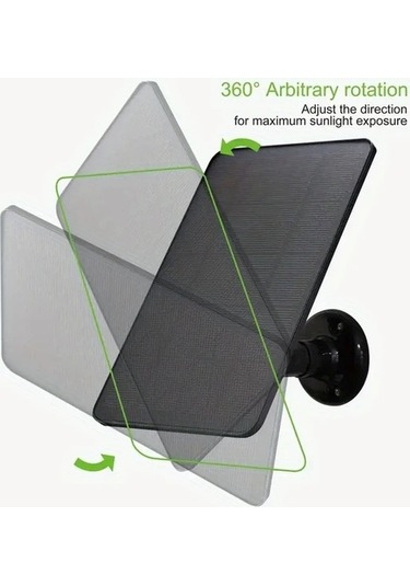 Besthome1 Dream011 Beyaz 360 Ayarlanabilir Düşük Voltaj Güvenlik Kamerası, Kapı Zilleri Ve Gözetim İçin Solar Panel