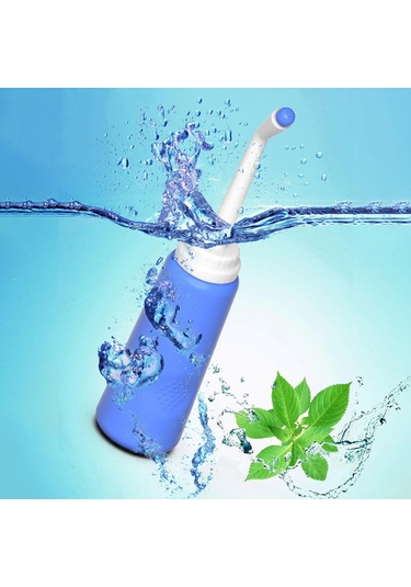 Dianziye Mavi 500ml Taşınabilir El Tipi Bidet - 2 Adet Uzun 16.5cm Sprey Başlığı, Sağlıklı Temizlik İçin Seyahat/ev Kullanıma Uygun + Depolama Çantası Ve Korumalı Kapak Mavi