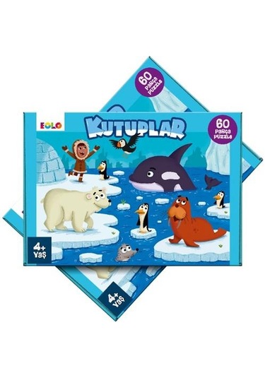Eolo 60 Parça Yer Puzzle Kutuplar 4+