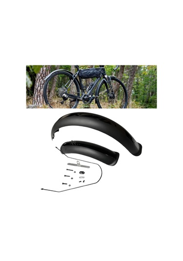 Suntek Bisiklet Çamurluk Ön Arka Set Dağ Bisikleti Için 26 Siyah