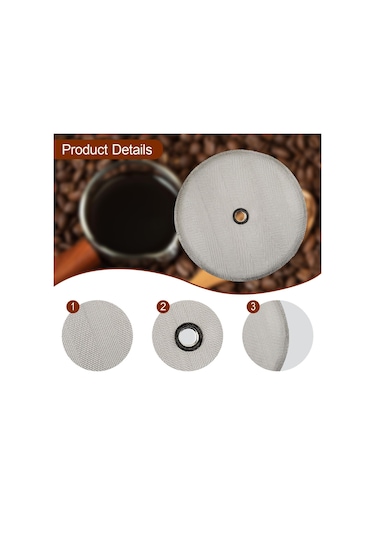 Homyl 4 Adet French Press Yedek Filtre Paslanmaz Çelik Örgü Ev Gümüş