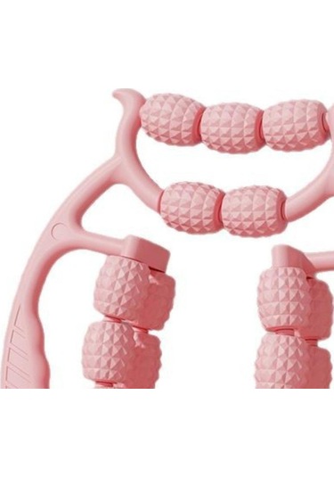 Suntek Bacak Masaj Aleti Silindiri 21 Tekerlek Kas Egzersiz Uyluk Pembe