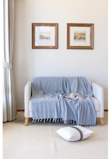 Gri-gri Koltuk Örtüsü Balıksırıtı Desen 180 210 Gri-gri