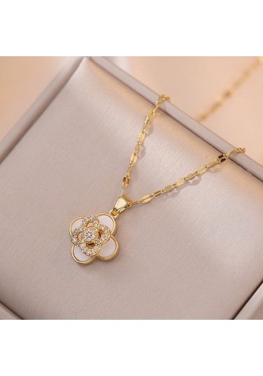 Bayan Kolye: Moda Estetiği Titanyum Çelik Kolye No.41 Çok REnkli