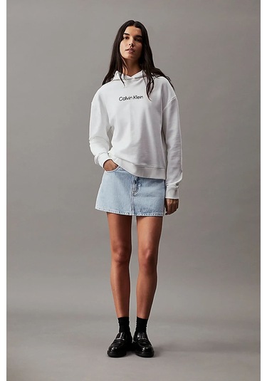 Kadın Hero Logo Hoodıe Sweatshirts Bright White