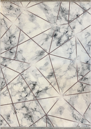 Dijital Kaymaz Yıkanabilir Krem Modern Salon Halısı Mutfak Halısı Yolluk Balkon Halısı Ev Dekor Krem - Gri - Bordo