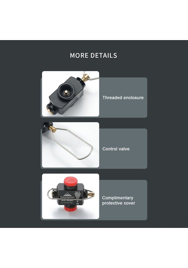 Geeksen Kamp Malzemesi: Dağ Gaz Tankı Adaptörü, Gaz Doldurma, Basınç Salma, Tek Tıklamayla Kapatma, Preventif Jant Korumalı, Bakır-alüminyum Siyah