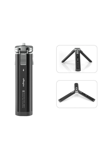 Amagisn Am11 Masaüstü Tripod Mini Seyahat Tripod Standı Metal Telefon Tripod 1/4 İnç Vida İle 2 Seviyeli Ayarlanabilir Yükseklik Gimbal Sabitleyici Selfie Çubuğu Dslr Kamera İçin Siyah