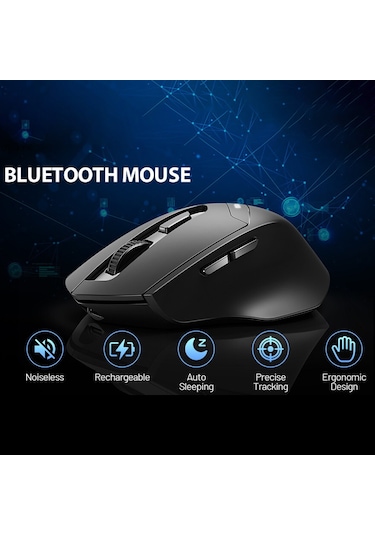 Inphıc Dr01 Bluetooth 4.0 / Bluetooth 5.0 / 2.4g Kablosuz Fare Bilgisayar Dizüstü Ergonomi Mouse