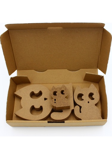 Na Neşeli Ahşap Ahşap Şirin Kedi Figürü 3 Lü Takım 15cm 10cm 6cm Ahşap Boyama Ürünü.boyama Etkinliği.okul Öncesi Model 3lüşirinkediboyasız