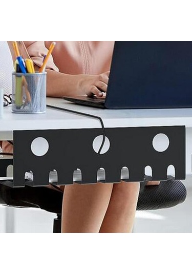 Suntek 2 Parça Tel Düzenleyici Kablo Tepsisi Masa Altı Boş