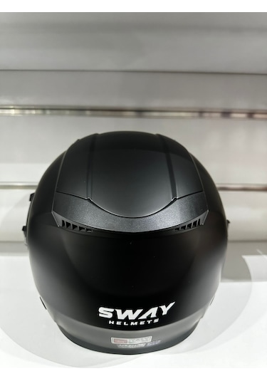Sway SW-766 Güneş Vizörlü Açık Motosiklet Kaskı Mat Siyah