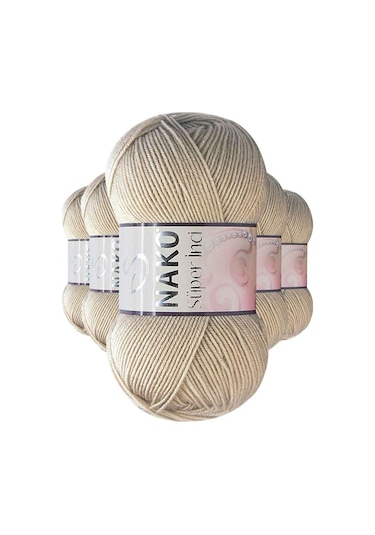 5 Adet Süper İnci El Örgü İpi 100 gr Kese Kağıdı 1199