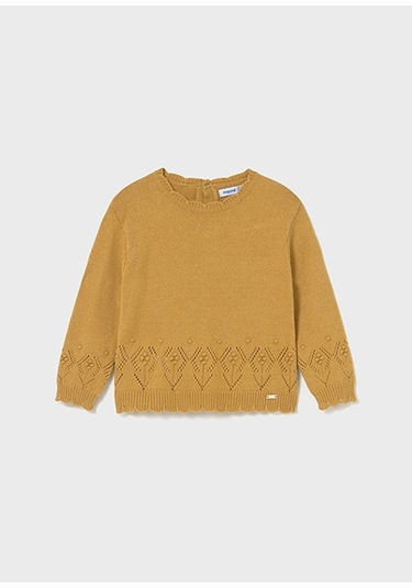 Mayoral Sarı Kız Bebek Ajurlu Kazak 2353 Sarı