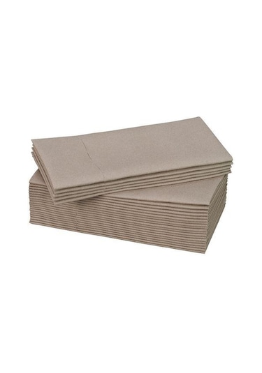 Dikdörtgen Peçete Bej Renk MeridyenDukkan 38 x 38 CM 25 Adet