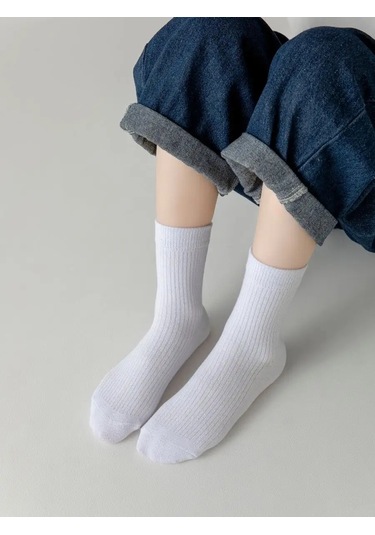 Polly&tim Çocuklar İçin Erkek Ve Kız Çocuğu 5 Çift Çorap Seti. 168718641 Beyaz