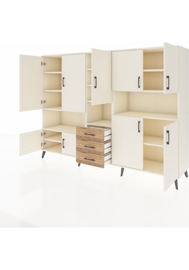 Hyperion Dolap 13 Raflı 3 Çekmeceli 9 Kapaklı 220x44x163 Aytaşı-a Aytaşı-aytaşı/çam