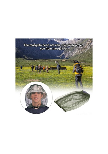 Padalink Askeri Yeşil Nilon İçerikli Dışarıda Kullanım Uygun Mus, Böcek, Sinek Ve Diğer Haşere Koruyucu Turizm Ve Kamp İçin 20g Hafif Ağ Şapka Ordu Yeşili