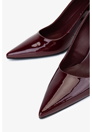 Valmenti Kadın Hakiki Deri Bordo Topuklu Ayakkabı 492 55668 Bn Ayk Sk25-26 Bordo Rugan Bordo