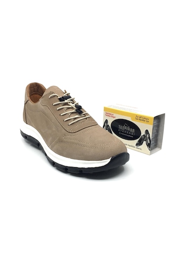 Taşpınar Hakiki Nubuk Deri Ortopedik Erkek Günlük Akıllı Bağcıklı Yazlık Ayakkabı + Sünger Kum Nubuk Taşpınar Hakiki Nubuk Deri Ortopedik Erkek Günlük Akıllı Bağcıklı Yazlık Ayakkabı + Sünger Kum Nubuk