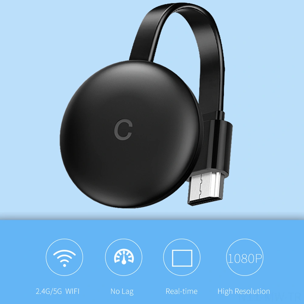 Moveevo G12 Kablosuz Ekran Yansıtıcı - 1080p Full Hd, İos/android Uyumlu, Tv/projektör İle Akıllı Telefonu Kolayca Bağla, Taşınabilir Tasarım