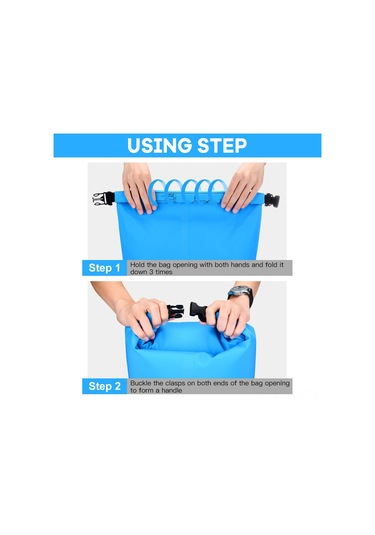 Maiyame 20l Pvc Su Geçirmez Sırt Çantası - Sahil Sporları İçin Kuru-ıslak Ayrımı, Dış Etkinlikler, Mavi Mavi