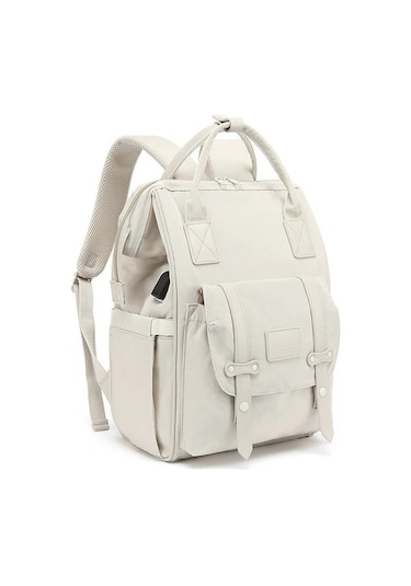 Forestbird Usb-beyaz Çok Fonksiyonlu Anne Ve Bebek Çantası Beyaz