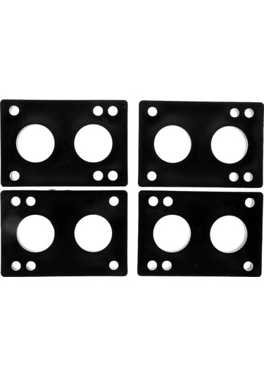 Pazly Suntek 4 Parça Kaykay Longboard Şok Pedleri Ve Yükseltici Set 8mm Siyah