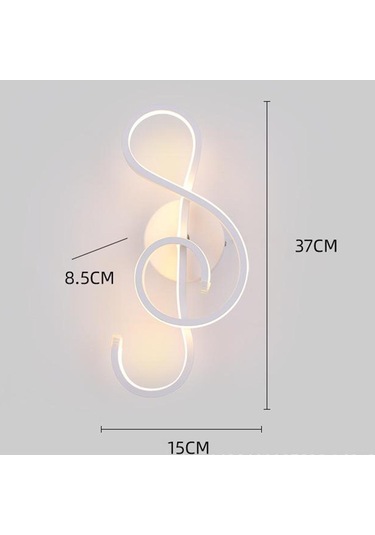 Suntek Pvc Duvar Lambası Başucu Aplik Işık Kapalı Koridor Beyaz Sıcak Işık