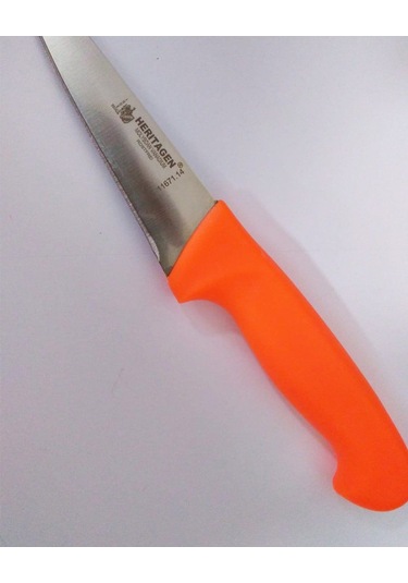 Heritagen 16 Cm Doğrama Bıçağı Sivri Kasap Bıçak Turuncu