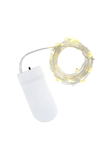 Qingmipy Pil İle Çalışan Led Işık Zinciri - İç Ve Dış Mekan Dekorasyonu İçin 10 Led'li 1 Metre Esnek Işık Ilık Beyaz