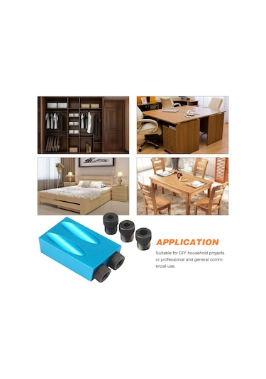 Maiyame 15 Parçalı Ahşap Delme Kiti - 8mm/10mm 15 Derece Açılı Matkap Kılavuzu Ve Delik Lokatörü