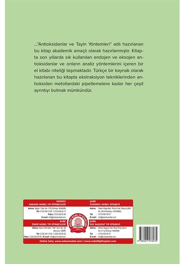 Antioksidanlar ve Tayin Yöntemleri- Ankara Nobel Tıp