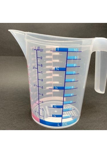 Özel Ölçü Kabı 1 Litre Çok Renkli