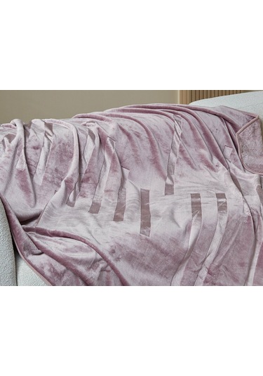 Doqu Embos Battaniye Perlina Çift Kişilik Pudra Diğer