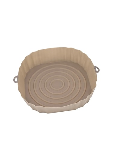 4 Adet Air Fryer Tava Silikon Sepet Yeniden Kullanılabilir Airfryer Tencere Tava Astarı Çok Renkli