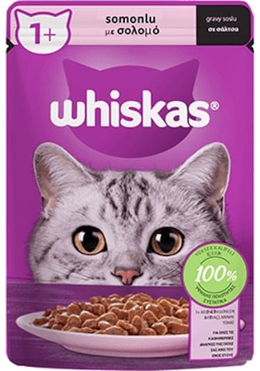 Whiskas Pouch Somonlu Yetişkin Kedi Maması 85 G