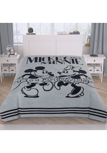 Lisanslı Disney Minnie&Mickey Dancing Pamuk Battaniye Çok Renkli