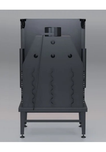 Schömne Elegance Düz Asansörlü Çelik Şömine Haznesi Düz 80 Lik