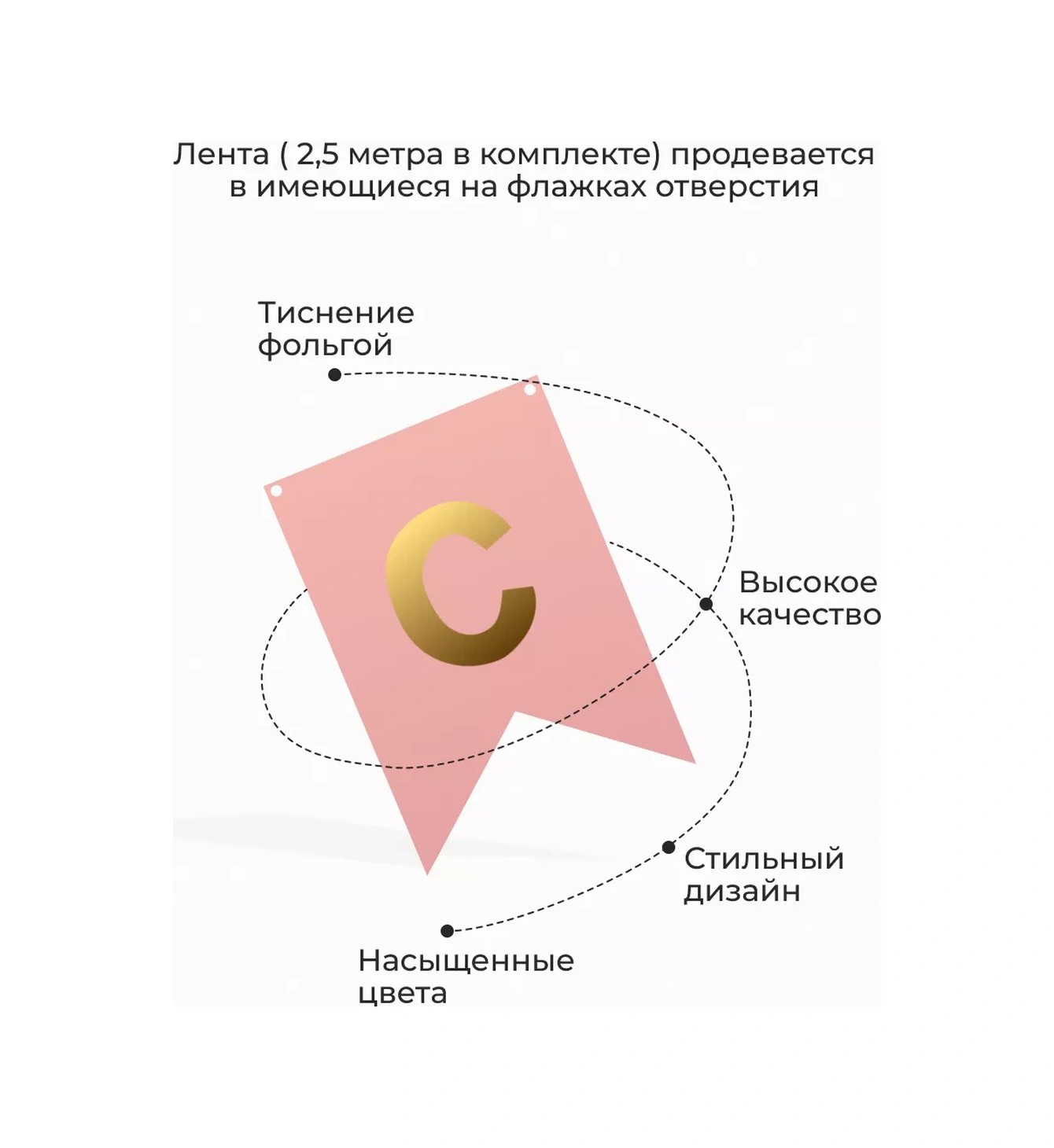 3pingvina Doğum Günü İçin Süsleme - Işık Zinciri - Bayraklar 135618554 Pembe