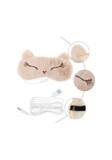 Lichen 1 Set Isıtma Maskesi Sıcaklık Kontrolü Göz Bandı Göz Gri