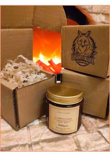 Fantasy Fox Ahşap Fitilli Kavanozdaki Aromatik Mum 183949455 Beyaz