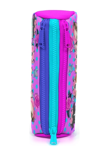 Coral High Kids Pembe Köpek Desenli Üç Bölmeli Kalem Çantası 22050