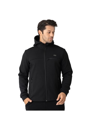 Crozwise 6054 Su İticili Kapşonlu Erkek Sweat Siyah SiYAH