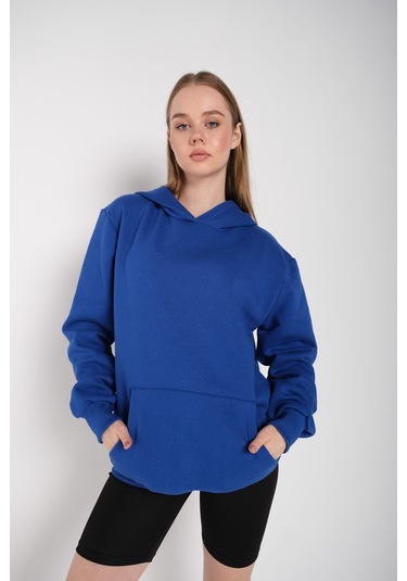 Kadın Füme Oversize Kapüşonlu Sweatshirt 000 Tw-Bskzswt Gri